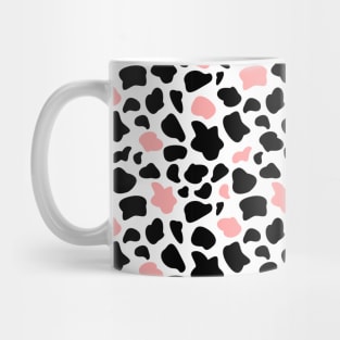 Pink and Black cow print Mug